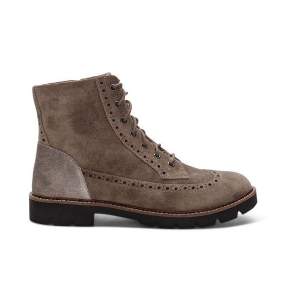 Aetrex Margot Lace-Up Boot Brown Suede Lace-Up - Picture 2 of 6